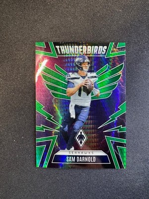 2025 Panini Phoenix Thunderbirds Sam Darnold Green Hyper #45 Seahawks #d 12/99