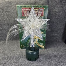 Vintage Fiber Optic Star CHRISTMAS Tree Topper Sightsational Fiber Optics Works