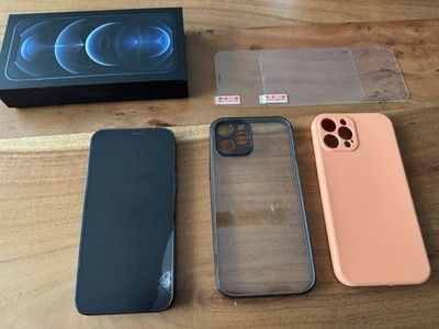 !!Top Zustand Apple iPhone 12 Pro Max 256 GB Pacific Blue mit Display Schaden!!