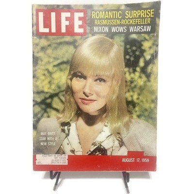 Life Magazine August 17 1959 May Britt A Star with a New Style Nixon Wows Warsaw