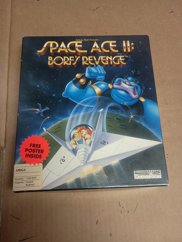 Commodore Amiga Space Ace II: Borf’s Revenge Manual, Poster Included