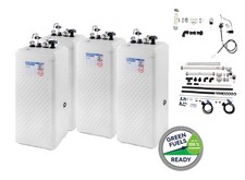 4 x 1000 L Öltank Eck Aufstellung Schütz doppelwandig Kunststoff schmale Bauform