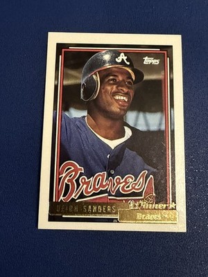 1992 Topps Gold Deion Sanders Card #645 Gold Winner