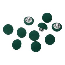 10pcs Fabric Cloth Covered Button 10mm Metal Sewing Craft Buttons Lake Green