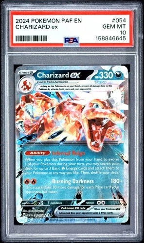 2024 POKEMON PAF EN-PALDEAN FATES #054 CHARIZARD EX PSA 10