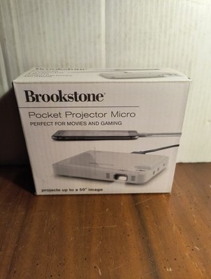 Brookstone Pocket Micro Projector NIB
