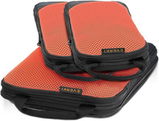Travel Compression Packing Cubes - 3 Lightweight Organizers for Luggage