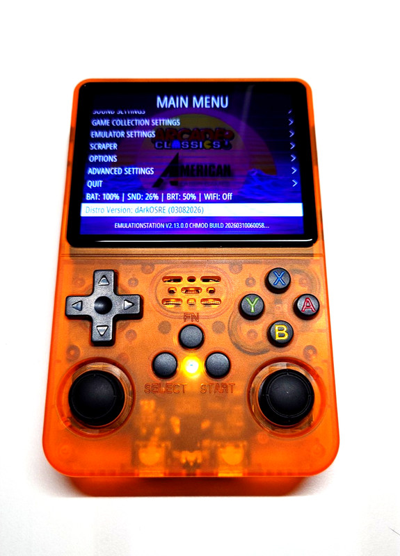 [R36S] R36S Retro Handheld Video Game Console with Toshiba 128GB card - Orange