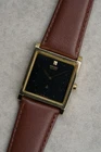 Seiko Quartz 7820-5350 Mens Vintage Dress Watch Onyx Black Dial
