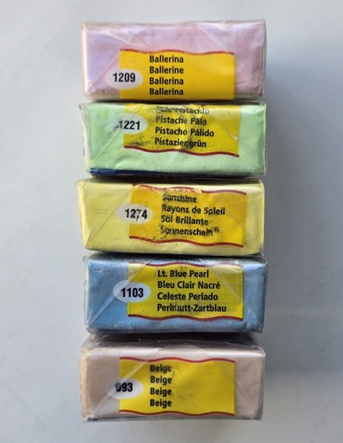 Sculpey Polymer Clay Lot 5 Pastel Colors 2oz Blocks Premium Oven Bake Clay 2005 - Picture 3 of 3