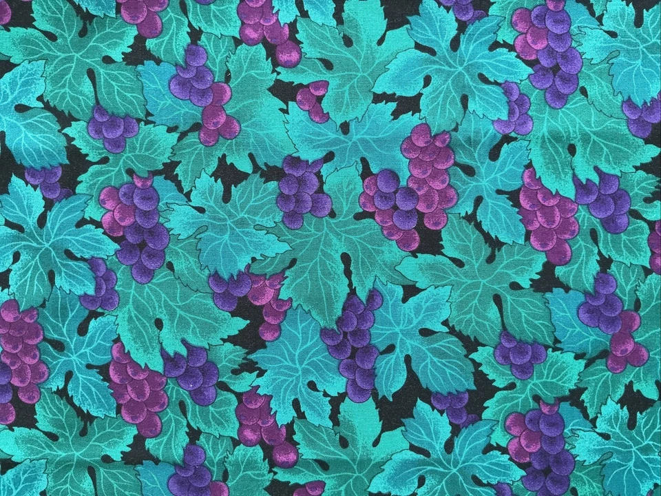 Hoffman Windsor Collection  2 Yd 14” x  43” Prewashed Cotton Grapes Leaves - Image 2 of 4