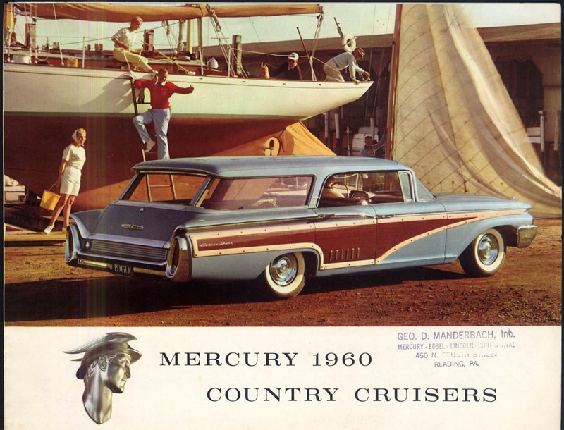 1960 Mercury Country Cruisers station wagons sales folder Colony Park Commuter
