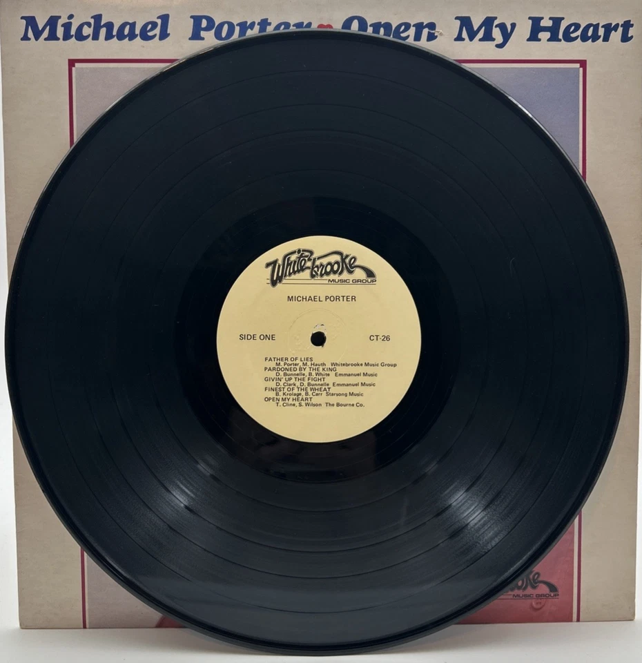 MICHAEL PORTER "Open My Heart" LP 1985 Whitebrooke Music Group  – CT-26 - Image 3 of 4