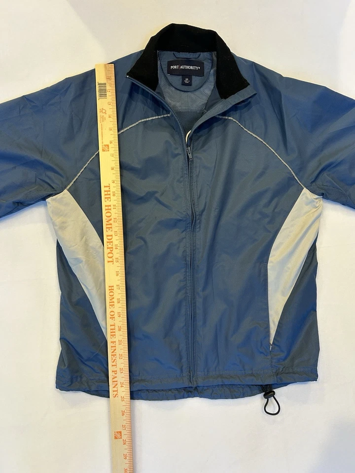 Port Authority Womens XSmall Blue Gray Light Weight Full Zip Polyester Jacket - Image 4 of 4