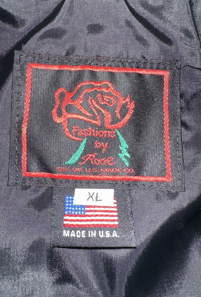 VTG 90s Fashions By Rose Black Leather Biker Vest Womans Side Laces/Fringe USA - Image 3 of 4