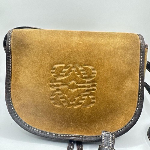 LOEWE Anagram Suede Shoulder Bag Crossbody Brown Japan