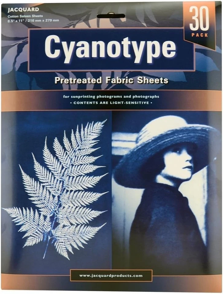 Premium Cyanotype Pre-Treated Cotton Sateen Sheets - 30 Pack for Creative DIY - Image 2 of 2