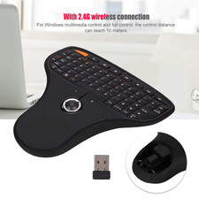QWERTY Tastiera Trackball 2.4G Wireless Mini USB Tastiera Multimediale TV Computer