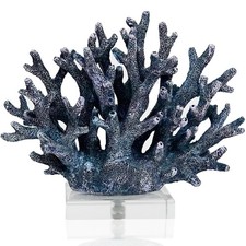 Coral Reef Beach Decor,6.3'' High x 7.5'' Width Artificial Resin Coral Reef S...