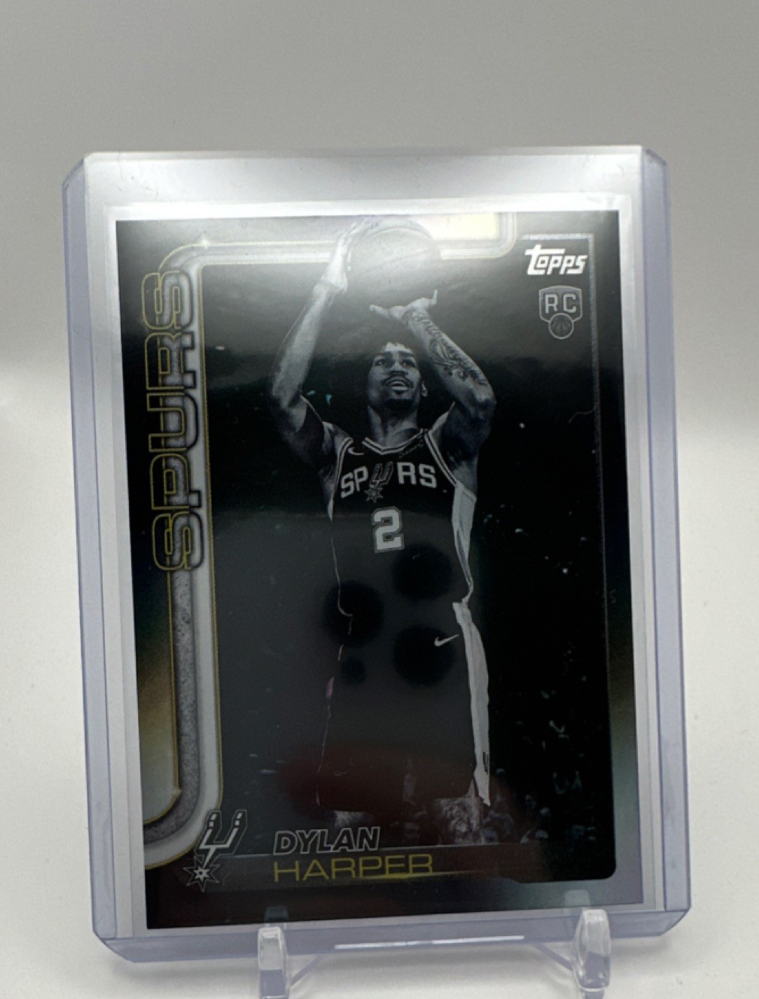 2025-26 Topps Dylan Harper Blackout Rookie San Antonio Spurs #202