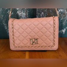 Badgley Mischka Blush Pink Quilted Crossbody and convertible clutch