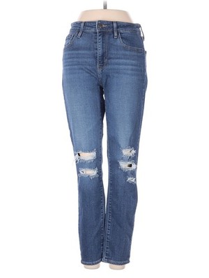 Levi s 721 High Rise Skinny Jeans Women s 27 Distressed Stretch Denim Blue