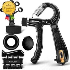 5 PCS Grip Strength Trainer Kit Hand Gripper Strengthener Forearm Strengthener