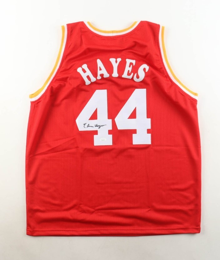 Elvin Hayes Autographed Signed Houston Rockets BIG E Custom XL Jersey (JSA Basic COA) 