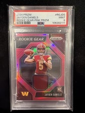 2024 Prizm Jayden Daniels RC PSA 9 Rookie Gear Pink Prizm Patch