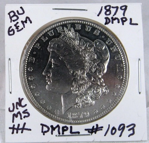 1879 DMPL MIRROR LIKE MORGAN SILVER DOLLAR FROM ORIGINAL BANK BAG GEM BU  #1093