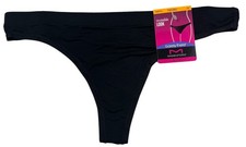Maidenform Women  s 1-Pair Barely There Thong Panty BLACK Nylon DMBTTG Size S / 5