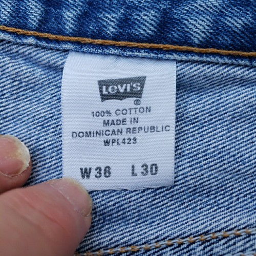 Jeans vintage LEVIS 501 uomo 36x30 (adatto 34x29) bottoni mosca lavaggio medio anni 90 Y2K - Foto 6 di 18