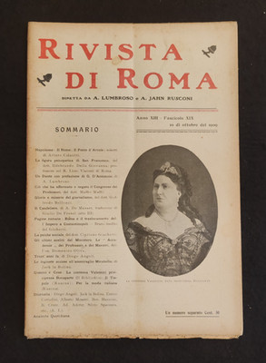 ROME MAGAZINE 1909 COUNTESS VALENTINI BRIDGE OF ARCOLE SAN FRANCESCO D'ANNUNZIO