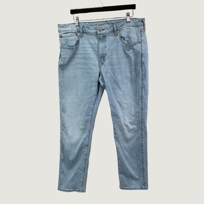 American Eagle Airflex+ Slim Jeans 38x30 Light Wash Stretch Denim Casual Indie