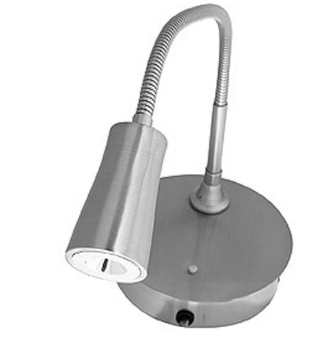 LED Wall Reading Light Access Lighting Gooseneck Brushed Steel - NEW - Picture 3 of 5