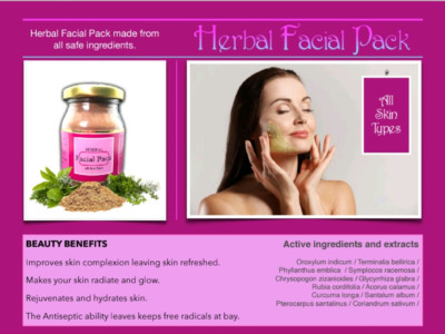 Herbal Facial Pack Made From All Safe Ingredients Ayurvedic product 100% natural