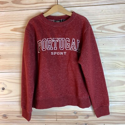 Portugal Sport Pullover Kids Small Red Sweatshirt Soccer Futbol Prep