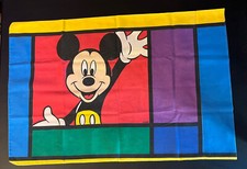 Vintage Disney Pillowcase- Mickey Mouse Goofy- Very Good Cond.
