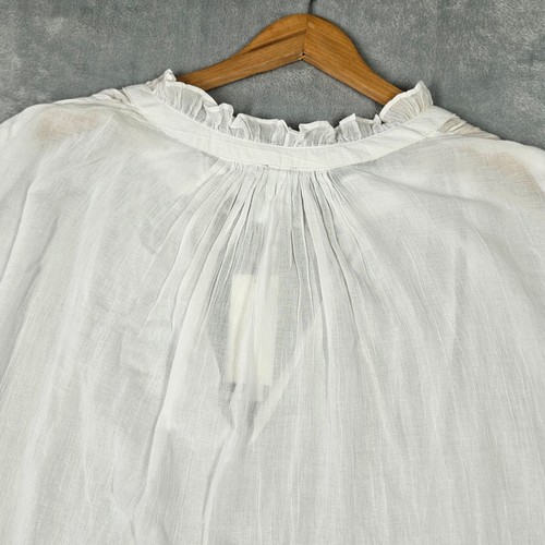 Polo Ralph Lauren Womens Size XXL Crinkle Gauze Beach Cover Up Tunic Shirt White - Picture 10 of 13