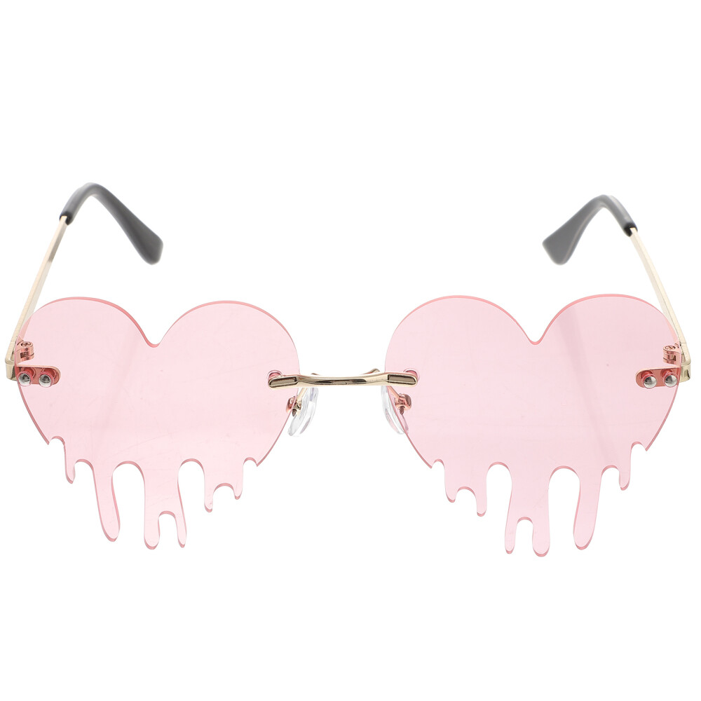 Blue Light Glasses Melting Heart Love Drop Attractive Sunglasses Sturdy Miss-image