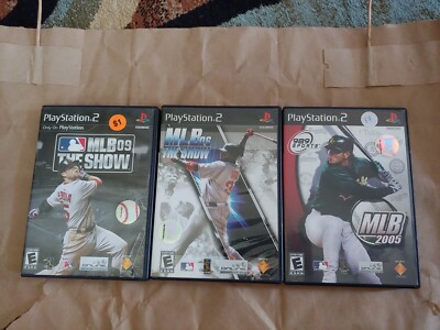 PlayStation 2 PS2 MLB Video Game Lot Of 3 All Complete 2005 The Show 06 & 09