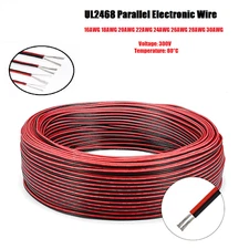 UL 2468 Electronic Wire 16-30 AWG 2-Core PVC Parallel Flexible Flat Ribbon Cable