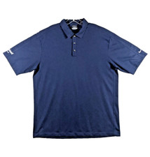 Nike Golf Polo Shirt Mens XL Dri Fit Blue Short Sleeve Performance Active 266998