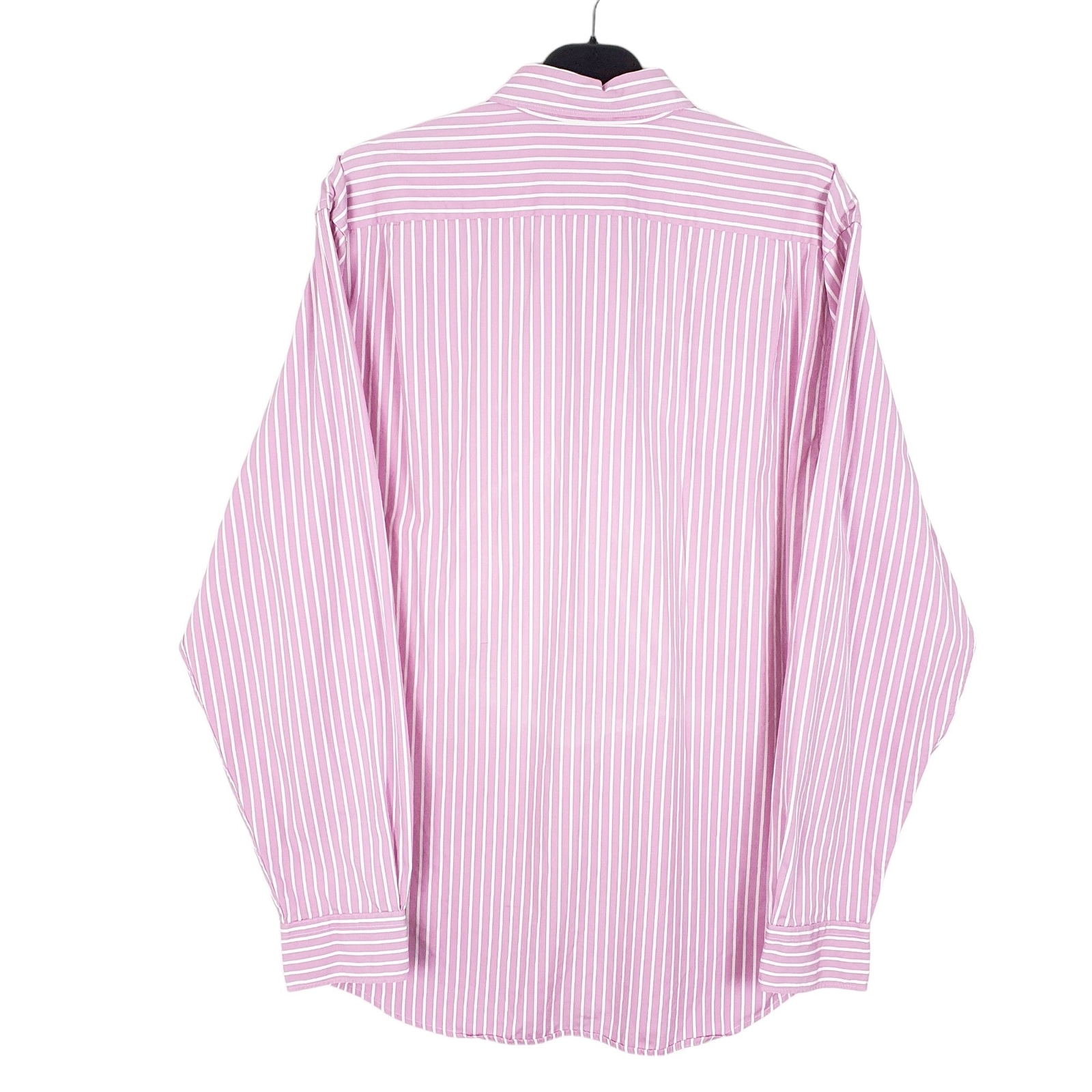 LACOSTE Pink Striped Shirt Long Sleeve Casual Cotton Mens M image 3