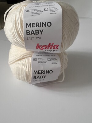 Katia,NEW, Merino Baby, 8 balls, color # 3, 100 % Virgin Wool,  180 yards