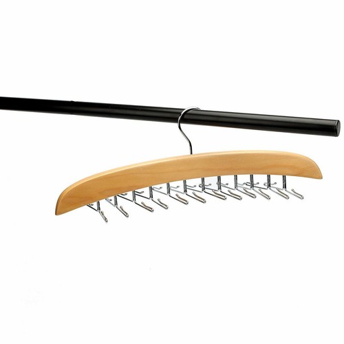 24-Hook Neck Tie Rack Hanger Non-Slip Belt Compact Closet Holder Organizer Scarf - 第 5/14 張圖片