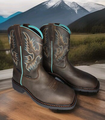 Ariat Krista Steel Toe Work Boot Brown Women's Size