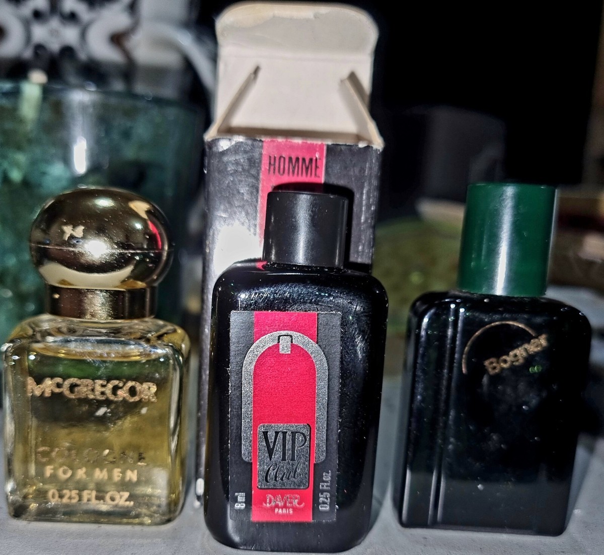 1980s EDT samples X3 Bogner Man 7ml Faberge McGregor 7ml Daver VIP