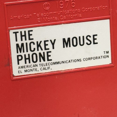 VTG 1976 Mickey Mouse Landline Rotary Dial Telephone 15" Home Disney - Picture 14 of 18