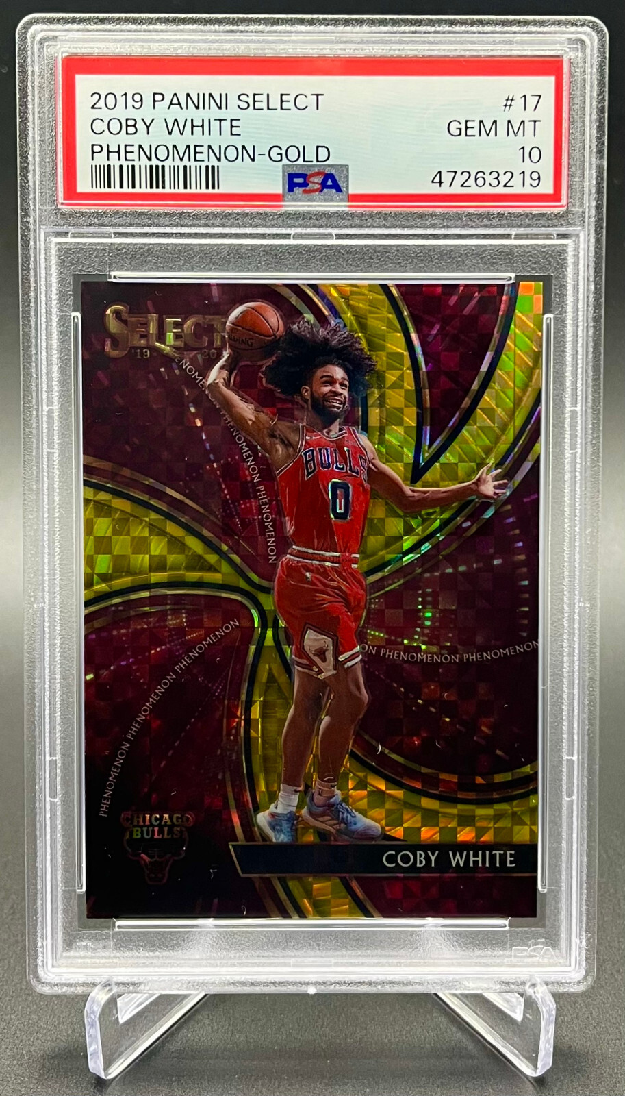 2019 Panini Select Coby White GOLD Prizm /10 PSA 10 RC Phenomenon POP 1 Rookie